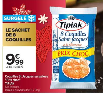 Tipiak 8 Coquilles Saint-Jacques