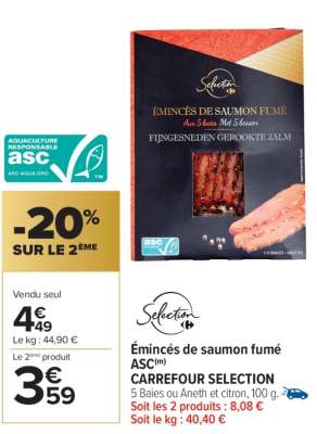 Émincés de saumon fumé ASC(m)