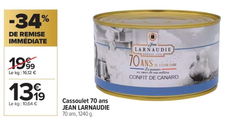 Cassoulet 70 ans JEAN LARNAUDIE