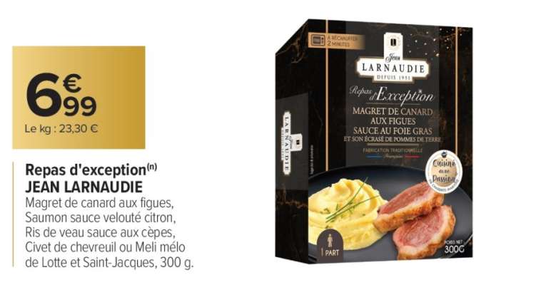 Repas d'exception JEAN LARNAUDIE