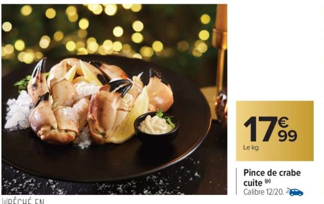 Pince de crabe cuite