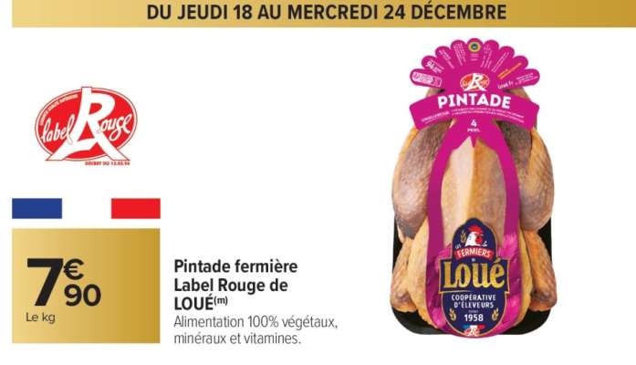 Pintade fermiere Label Rouge de LOUÉ