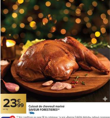 Cuissot de chevreuil mariné