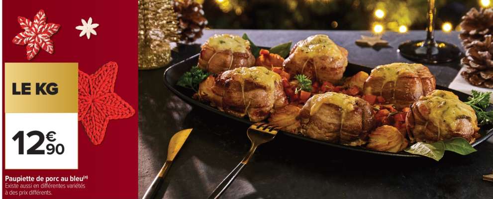 Paupiette de porc au bleu