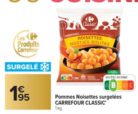 Pommes Noisettes surgelées CARREFOUR CLASSIC'