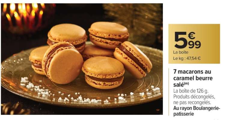 7 macarons au caramel beurre salé