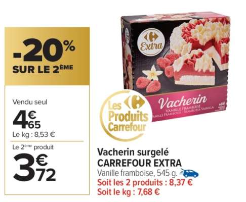 Vacherin surgelé CARREFOUR EXTRA