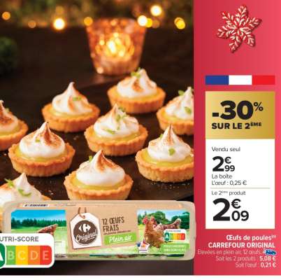 Œufs de poules CARREFOUR ORIGINAL