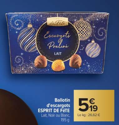 Ballotin d'escargots ESPRIT DE FÊTE