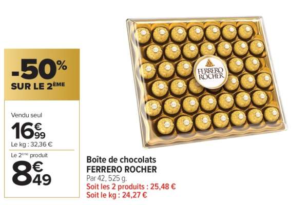 Boîte de chocolats FERRERO ROCHER