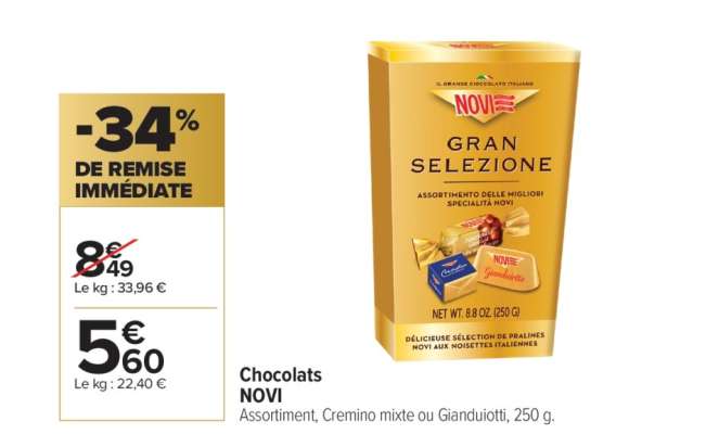 Chocolats NOVI