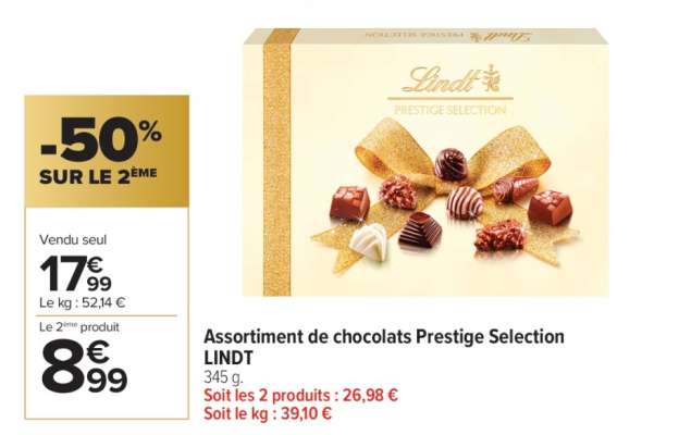 Assortiment de chocolats Prestige Selection LINDT
