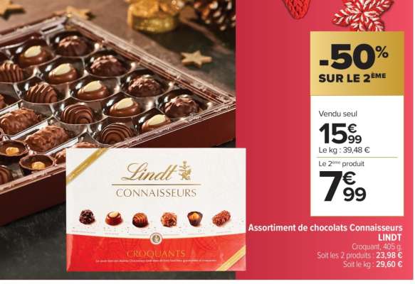 Assortiment de chocolats Connaisseurs LINDT