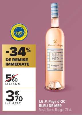 I.G.P. PAYS D'OC Bleu De Mer