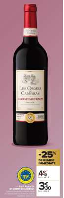 Les Ormes de Cambras Cabernet Sauvignon