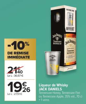 Liqueur de Whisky JACK DANIELS