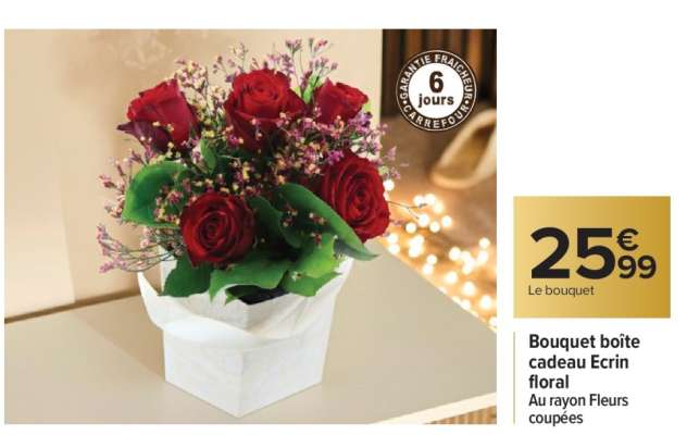 Bouquet boîte cadeau Ecrin floral