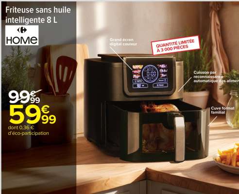 Friteuse sans huile intelligente 8 L