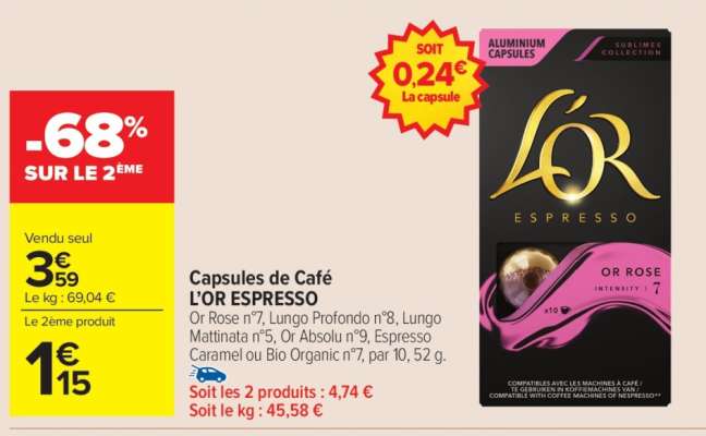 Capsules de café L'OR Espresso