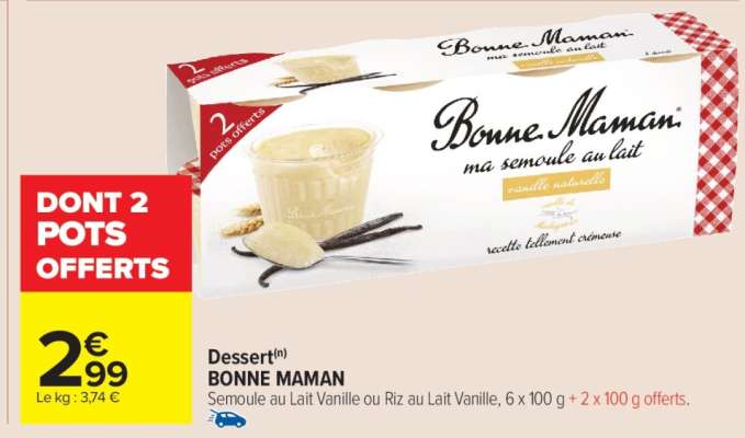 DESSERT “BONNE MAMAN”