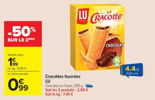 Cracottes Fourrées Lu