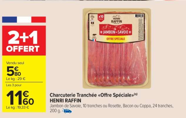 Charcuterie Tranchée "Offre Spéciale" HENRI RAFFIN