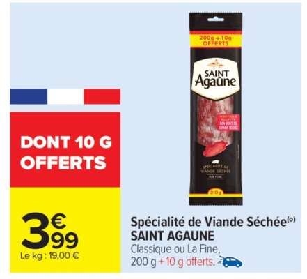 Spécialité de Viande Séchée Saint Agaune