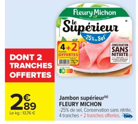 Jambon supérieur FLEURY MICHON
