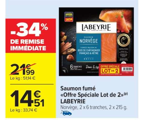 Saumon fumé "Offre Spéciale Lot de 2"