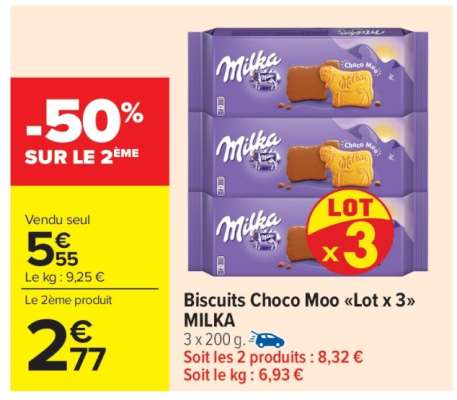 Biscuits Choco Moo «Lot x 3» MILKA