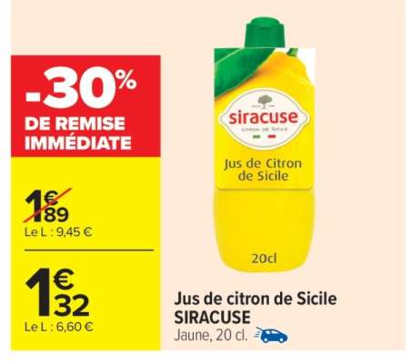 JUS DE CITRON DE SICILE "SIRACUSE"