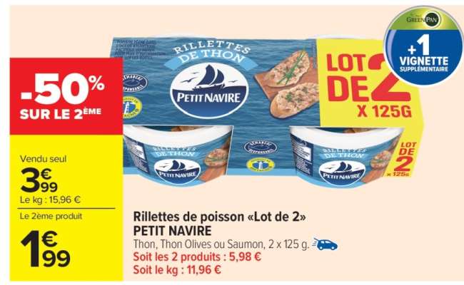 Rillettes de Poisson "Lot de 2" PETIT NAVIRE