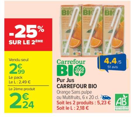 Pur Jus CARREFOUR BIO