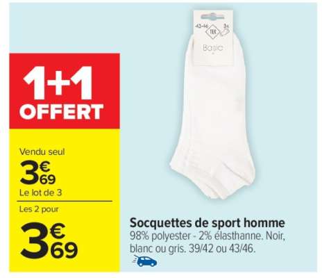 Socquettes de sport homme