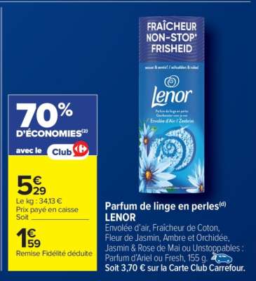 Parfum de linge en perles LENOR
