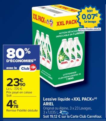 Lessive liquide "XXL PACK" Ariel
