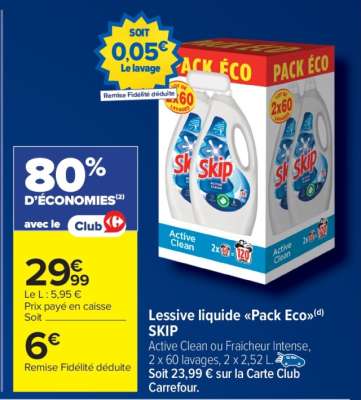 Lessive liquide «Pack éco» SKIP