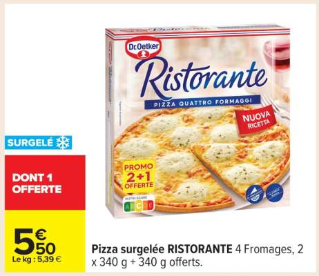 Pizza surgelée RISTORANTE 4 Fromages