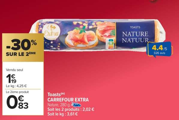Toasts CARREFOUR EXTRA