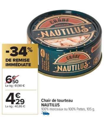 Chair de tourteau NAUTILUS