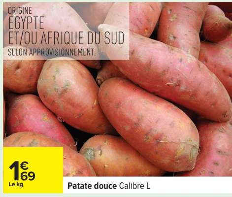 Patate douce Calibre L