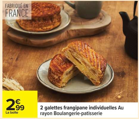 2 galettes frangipane individuelles