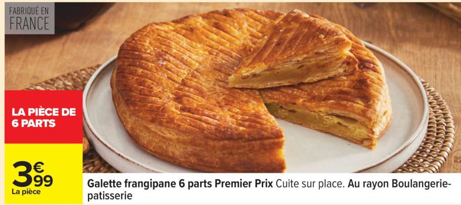 Galette frangipane 6 parts Premier Prix