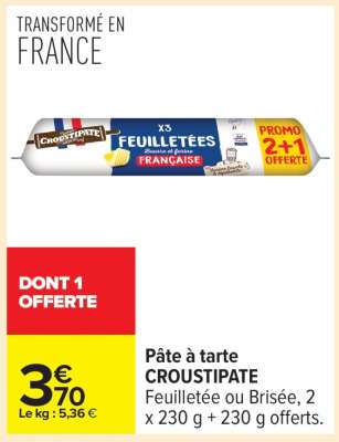 PÂTE À TARTE CROUSTIPATE