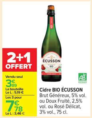 CIDRE BIO "ÉCUSSON"
