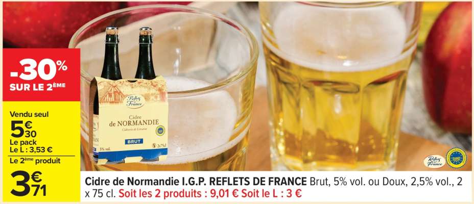 Cidre de Normandie I.G.P. REFLETS DE FRANCE