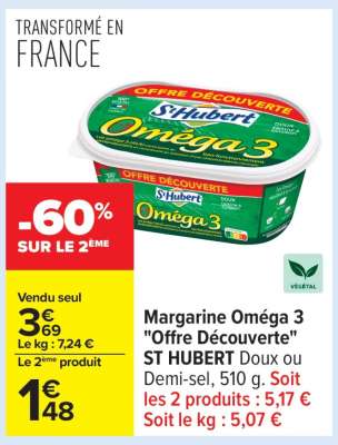 Margarine Oméga 3 "Offre Découverte"
