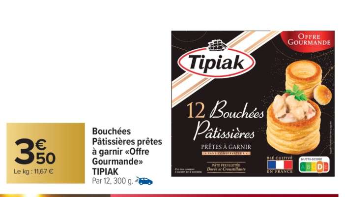 Bouchées Pâtissières prêtes à garnir "Offre Gourmande" TIPIAK