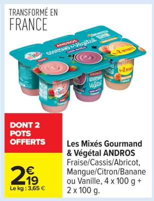 Les Mixés Gourmand & Végétal ANDROS