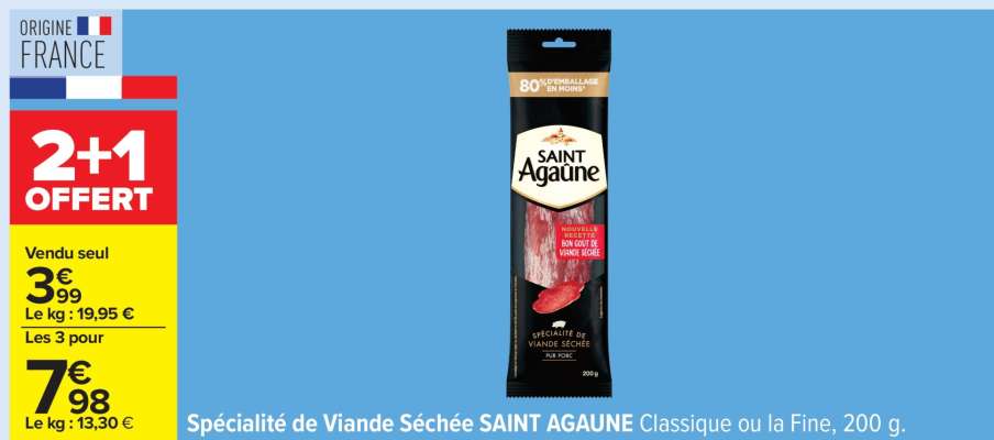 Spécialité de Viande Séchée Saint Agaune